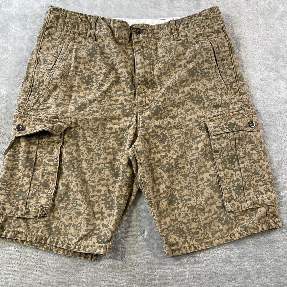 Levis Cargo Shorts Digital Camo Mens 34 Brown Casual Outdoor Utility Grunge Punk